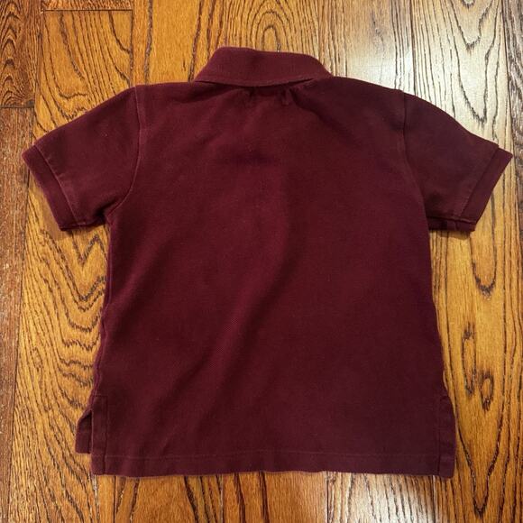 Ralph Lauren Polo Bear Cotton Mesh Polo Shirt Baby Boy 24M Maroon Classic Preppy - Picture 3 of 9